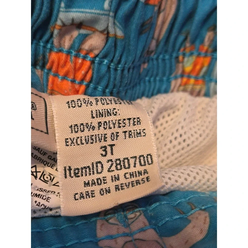 L.L. Bean Sloth‎ Surfboard Print Swim Trunks Youth Size 3T Multicolor